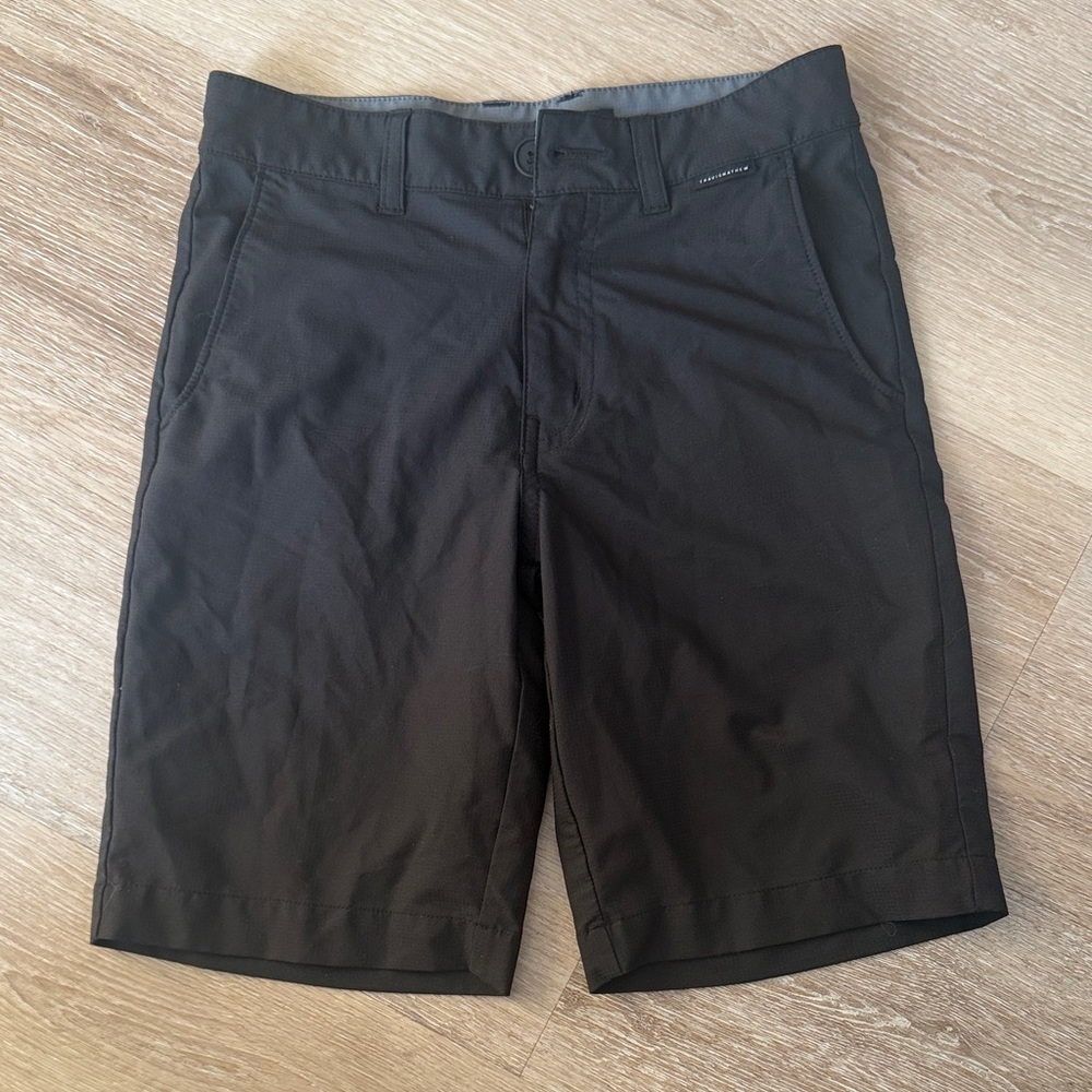 Travis Mathew Black boys Flat Front Shorts